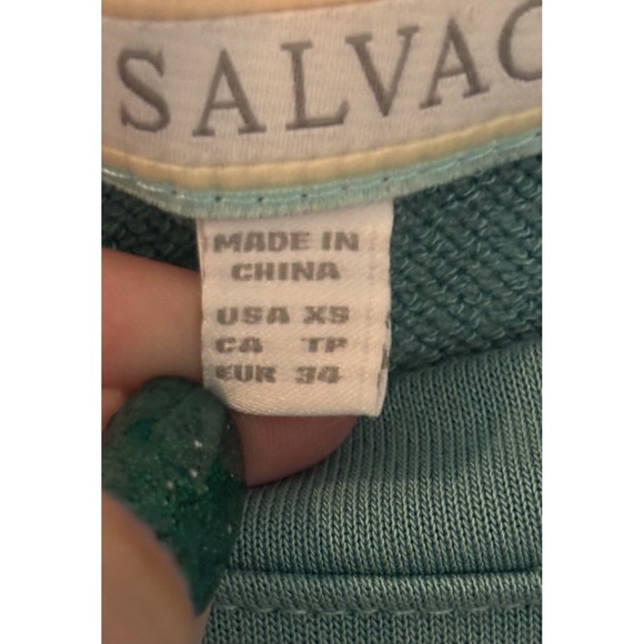 PJ Salvage Women's XS Green Round-Neck Long-Sleeve Lightning Bolt Print Sweater - Picture 5 of 7